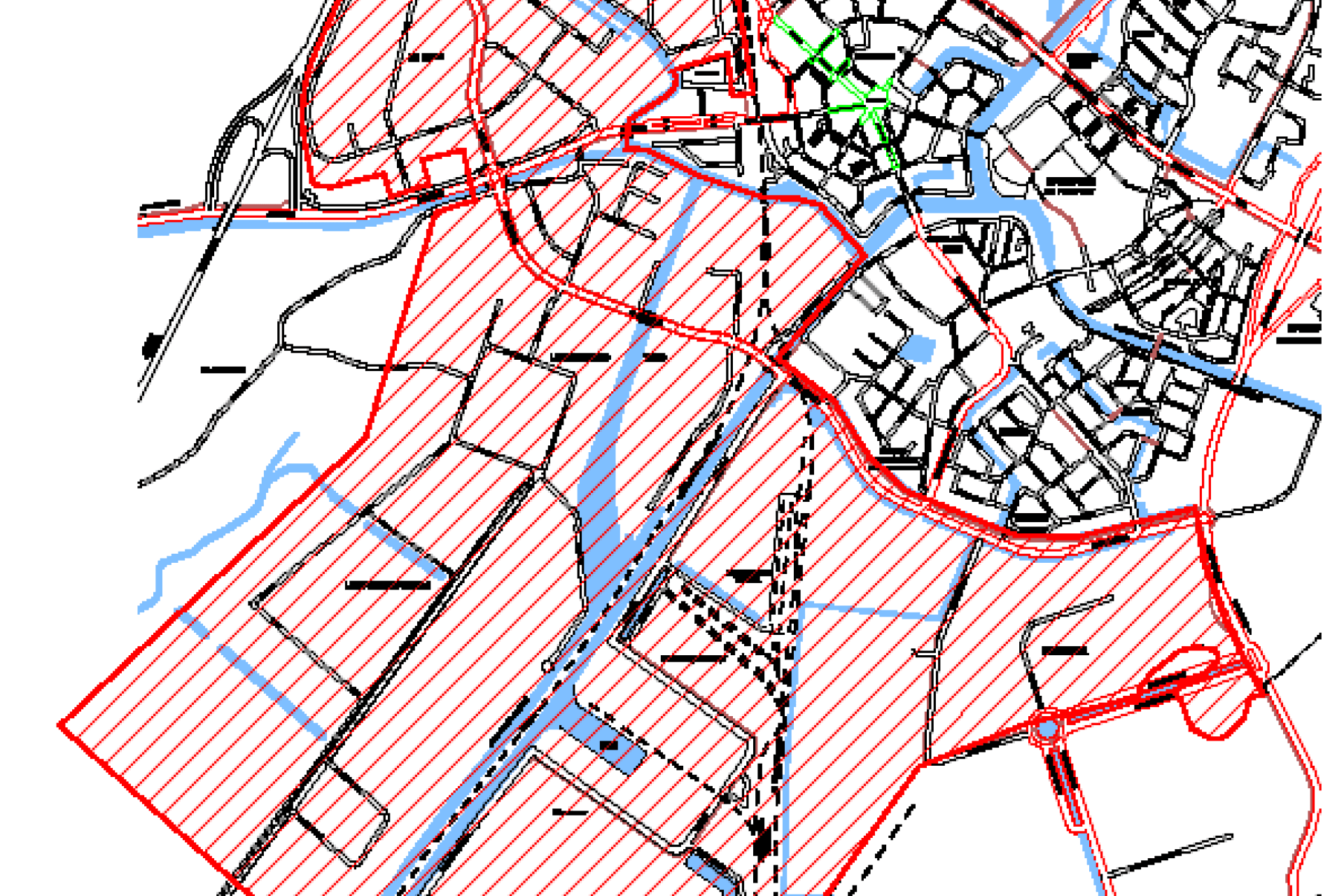 Kaart van het BIZ gebied: De Holwert, Europark en Leeuwerikenveld
